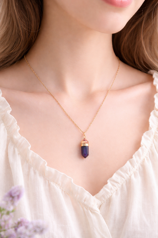Pendentif en Améthyste - Le Songe du Crépuscule