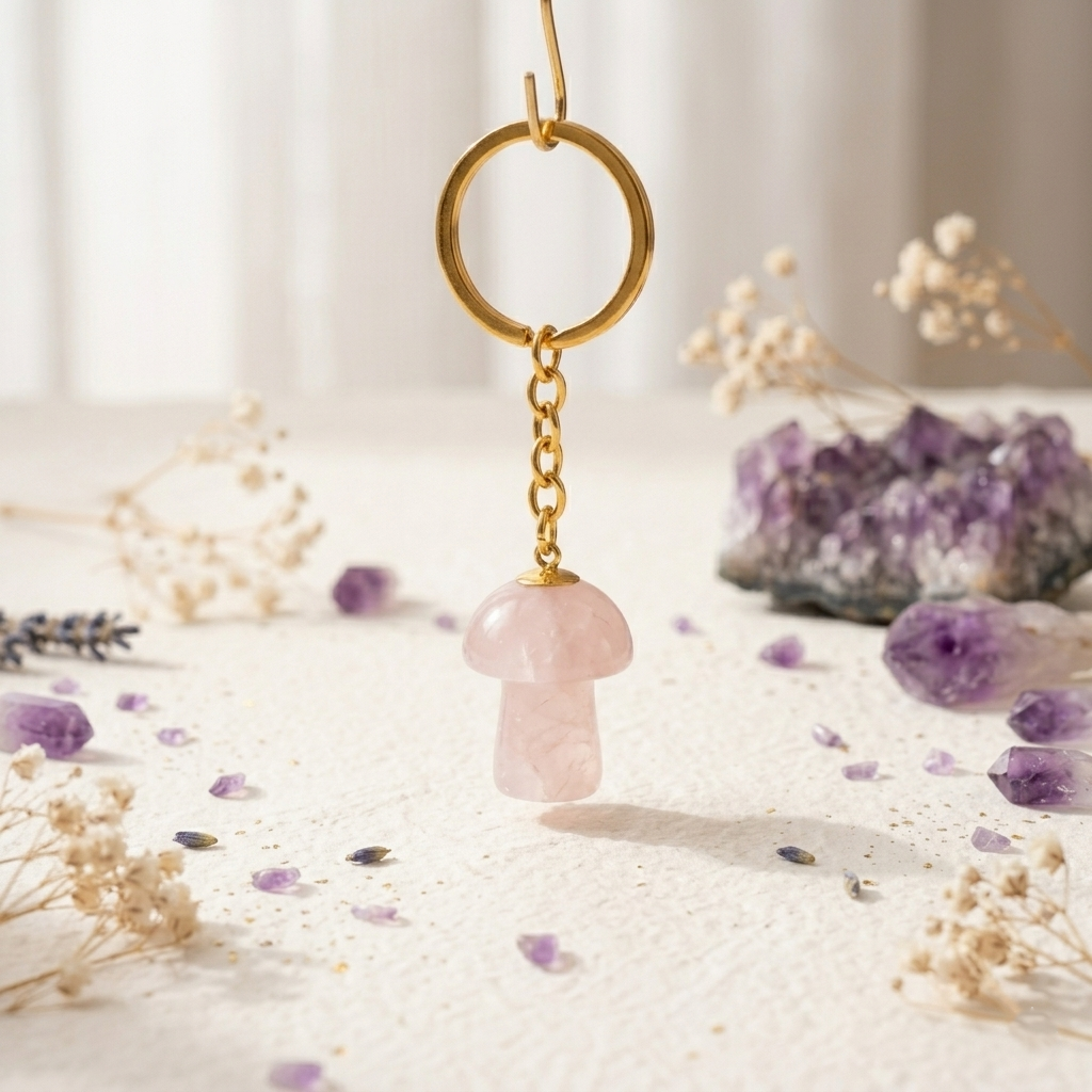 Bijou de Clés Quartz Rose