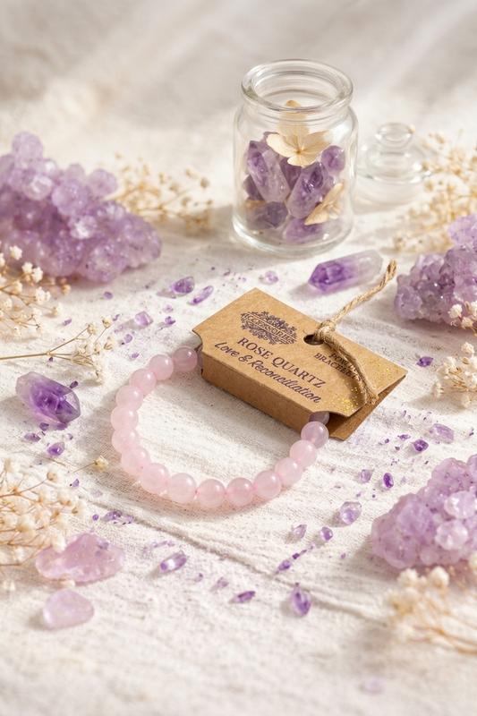Bracelet Tendresse en Quartz Rose