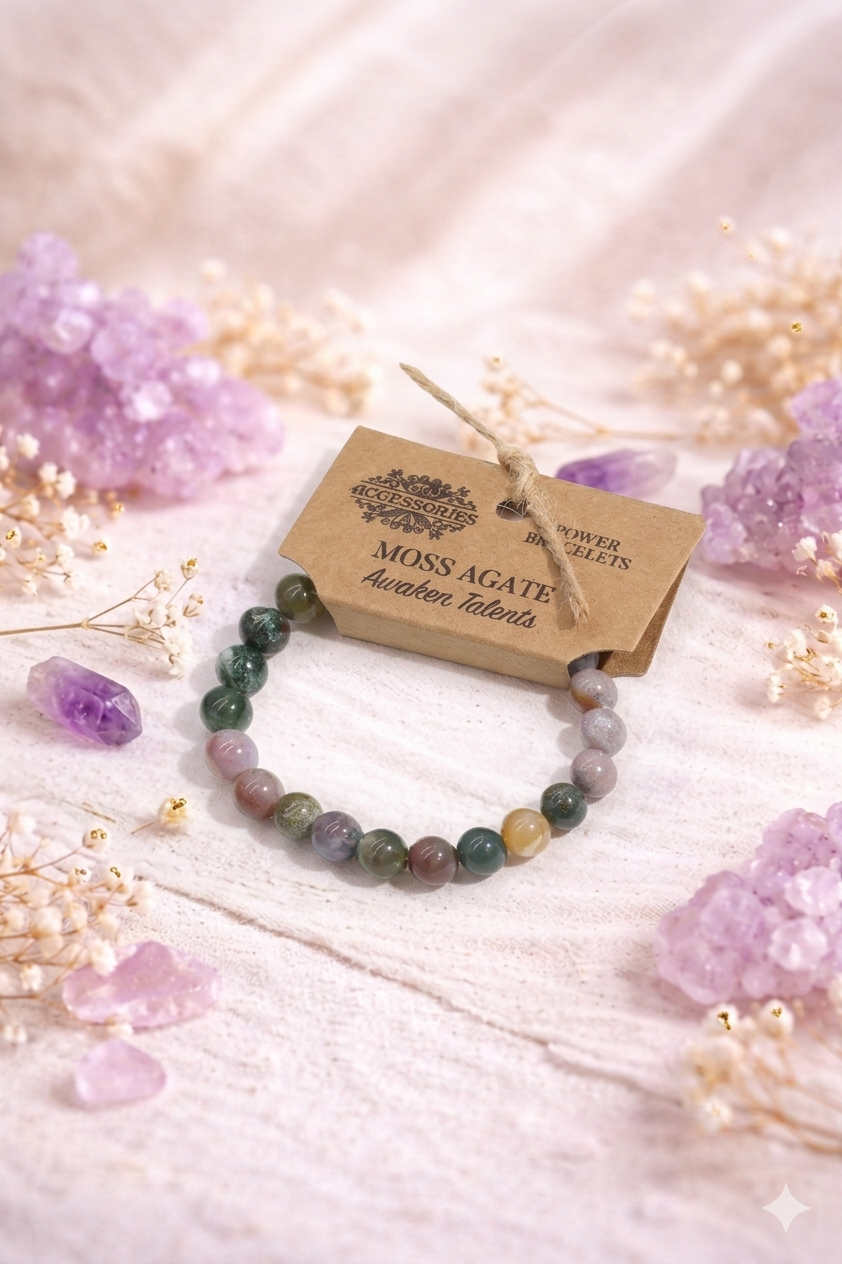 Bracelet Connexion en Agate Mousse