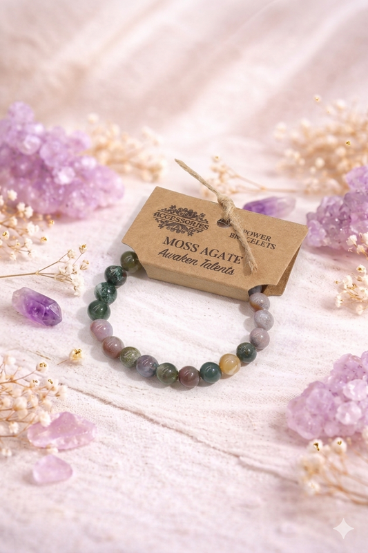 Bracelet Connexion en Agate Mousse