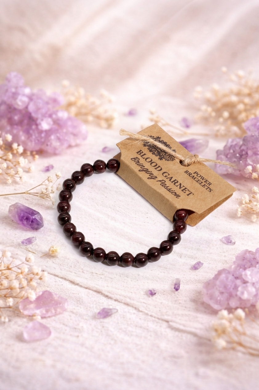 Bracelet Vitalité en Grenat Sanguin