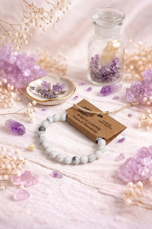 Bracelet Pureté en Jaspe Blanc